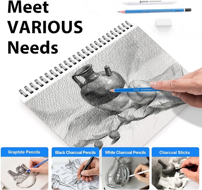 Sketch Pencils for Kids and Adults Drawing, 26-Piece Profession Sketching - Image 3