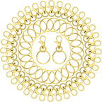 Gold Keychain Rings for Craft, Paxcoo 100pcs Keychain Hardware Kit Includes by PAXCOO
