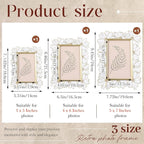 Wonderjune 3 Pcs Vintage Picture Frames Antique Set Baroque Ornate Gold Arched - Image 2
