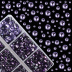 4000Pcs Mixed Size Hot Fix Round Crystals Gems Glass Stones Hotfix Flat Back - Image 2