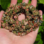 400Pcs 5-8mm Natural Unakite Chip Stone Beads | Pre-Drilled Irregular Healing - Image 7