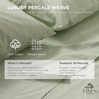 Linen Home 100% Cotton Percale Weave Fitted Sheet, Full Size, 1 Deep Pocket - Image 2