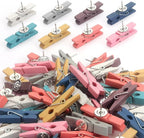 50 PCS Wooden Clips Push Pins Tacks by JOANC%C3%89E