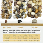 FANTIAN 20 lbs Pebbles for Indoor Plants, 0.8-1.2 Inch Polished River Rocks - Image 3