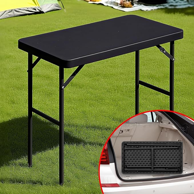 Folding Table 2.7ft Rectangular All-Occasion Plastic Folding Event Table - Image 7
