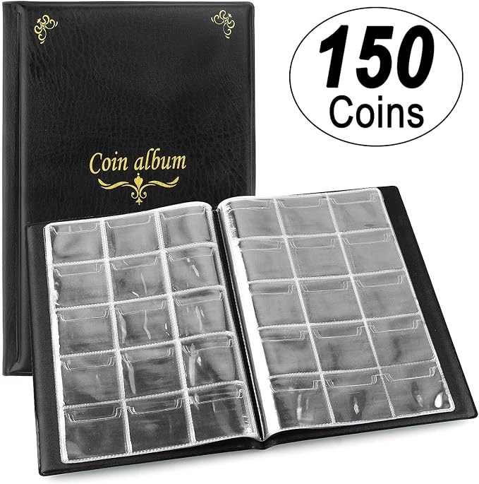 150 Pockets Coin Album, Penny Collecting Book, Souvenir Coins Collection Holder - Image 6