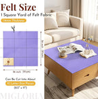 Large Felt Fabric Sheet 36 x 36 Inch, 1.6mm Thick | Soft nonwoven felt - Image 2