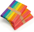 WISYOK 180 Pcs 6' Colored Jumbo Wooden Craft Sticks by WISYOK