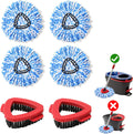 6 Pack Spin mop Replacement Head, Spin mop Scrub Brush,Microfiber Mop Refills, Easy to Replace,for Bathroom,Kitchen,Tub and Tile,Easy Cleaning,Suitable for Ocedar RinseClean 2-Tank System Spin Mop (G)