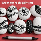 ARTISTRO 12 Black Dual-Tip Acrylic Paint Markers – Paint Pens Set - Image 7