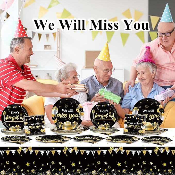 50 Guests We Will Miss You Plates and Napkins Party Supplies Farewell Party - Image 5