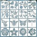 Zonon 16 Pieces Stencils for Painting, Reusable Large Butterfly Hummingbird by Zonon