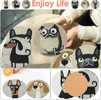 ijbnhd 6 Pcs Dog Diamond Painting Coasters Kits - Image 2