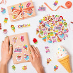 300Pcs Summer Ice Cream Foam Stickers, Colorful Self-Adhesive Ice Cream - Image 3