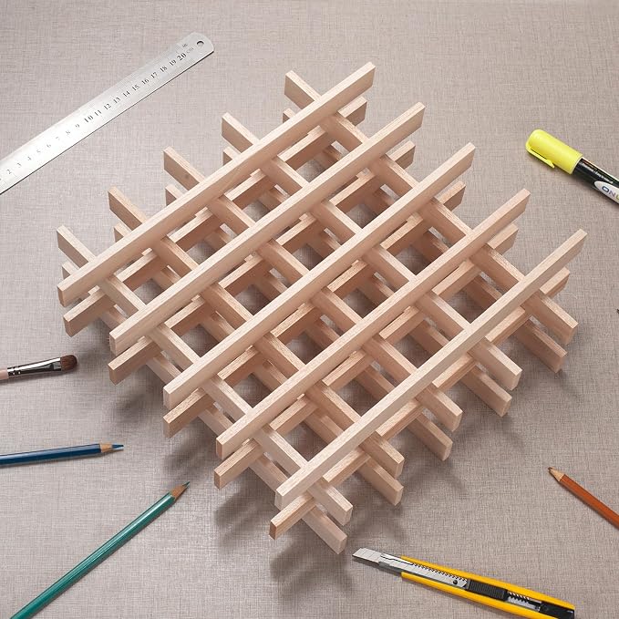 Balsa Wood Sticks, Balsa Wood Strips 1/4" × 1" × 12", Wooden Sticks - Image 2