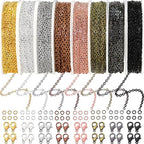 Jishi 80ft Necklace Chains Jewelry Making Chain Link Rolls Bulk 2mm by Jishi
