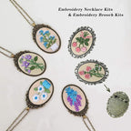 ZOCONE 6 Packs Embroidery Necklace Kits, Embroidery Pendant Kit Mini Cross - Image 4
