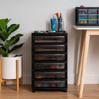IRIS USA Fits 12" x 12" Paper, 6-Tier Scrapbook Rolling Storage Cart - Image 3