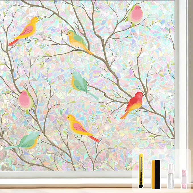 Kromapolis Window Privacy Film, Stained Glass Sticker Window Clings, Decorative by Kromapolis
