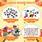 WATINC 12Pcs Hand Puppet Making Kit, Art Craft Felt Sock Puppet Toys, Creative - Image 2