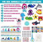 CiyvoLyeen Sea Animals Sewing Kit Mermaid DIY Felt Plush Craft Kit Make Your - Image 3