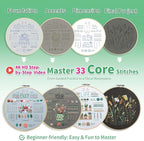 ETSPIL Embroidery Kit for Adults, 2 Hoops, 4K Slow-Mo, Pre-Printed Patterns | - Image 4