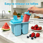 Popsicle Molds 6 Cavity Silicone Ice Pop Molds - Image 2