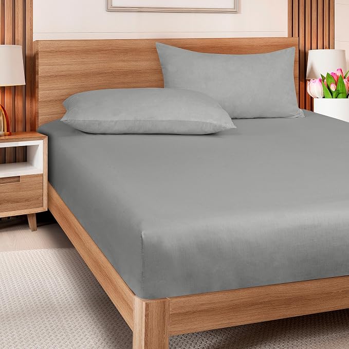 ROYALE LINENS 300 Thread Count 100% Long Staple Combed Cotton Fitted Sheet - Image 5