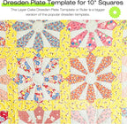 Kigley 3 Pcs Acrylic Trapezium Quilting Template Ruler 10 Inch Dresden Plate - Image 3