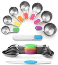 Spring Chef Magnetic Measuring Cups & Spoons Set of 15, Neon | Stackable by SpringChef