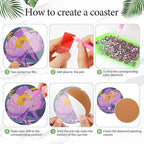EWJRNSF 8 PCS Diamond Art Coasters Kit - Image 3