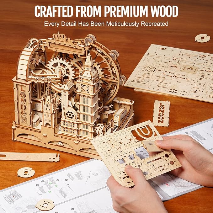 ROKR 3D Wooden Puzzles for Adults, Marble Travel London, 431Piece 3D Puzzles - Image 5