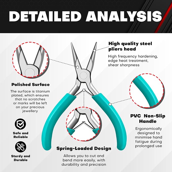 C&T 11-Piece Jewelry Plier Sets, Jewelry Making Tools Kit, Micro Jewelry Pliers - Image 3