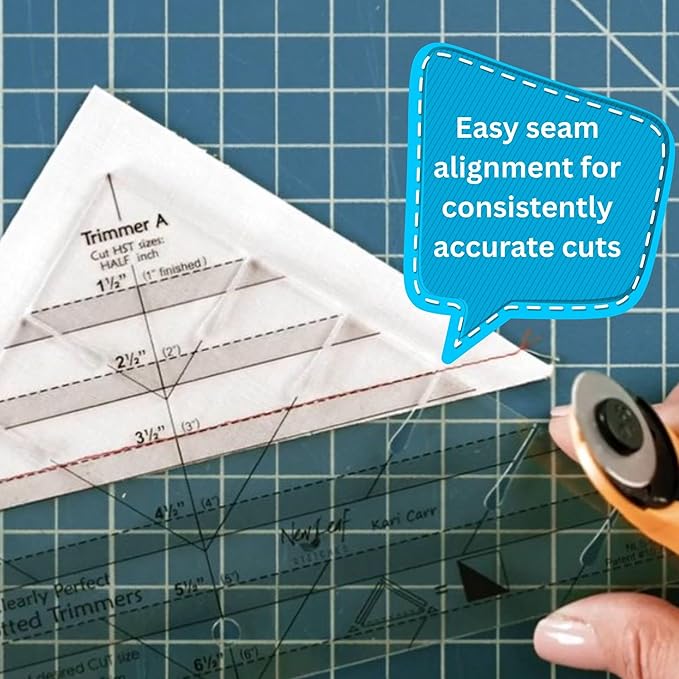 New Leaf Stitches Clearly Perfect Slotted Trimmer — Acrylic Quilting Ruler - Image 5