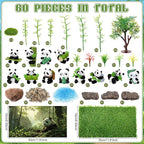 Teyva Daily 60 Pcs Panda Diorama Kit Habitat Project Box Set Bamboo Forest - Image 3