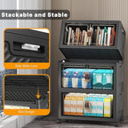 UAMFURI Stackable Storage Bins, 330QT Collapsible Drawers - Image 3