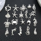 WOCRAFT 60pcs Bright Silver Ocean Bracelet Charms - Image 5