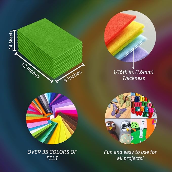 FabricLA Acrylic Felt Sheets for Crafts - Image 3