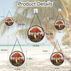 DASTOLL Stained Glass Window Hanging, Big Red Mushroom Suncatcher - Image 7