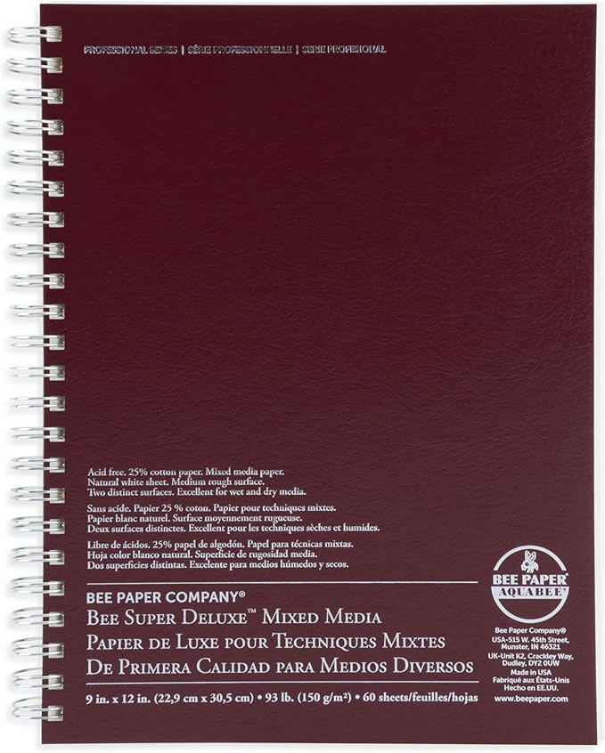 Bee Paper - 11"x 14" Super Deluxe Mixed Media Sketching Pad, 60 Sheets by BeePaperCompany