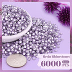 6000PCS 4mm Resin Rhinestones in Bulk, Bedazzling Flatback Crystals Rhinestones - Image 2