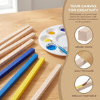 150 Pcs Balsa Wood Strips, 1/4 x 1/4 x 12 Inch, Unfinished Soft Wood Sticks - Image 5