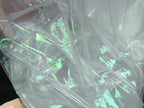 Aqua Blue Iridescent Organza Fabric - Image 4