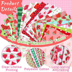 HunnmingRe 20 Pcs 10''x10'' Watermelon Quilting Fabric Square Watermelon - Image 3