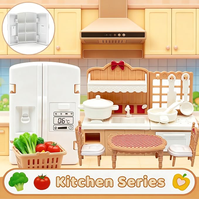 Doll House Furniture Accessories Four Major Series: Living Room, Kitchen - Image 4