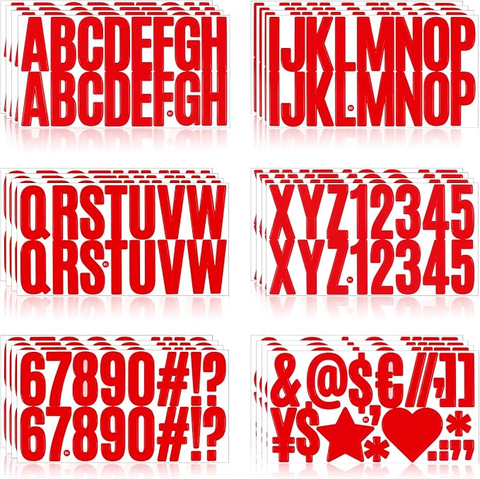 Letter Stickers, Mailbox Numbers, 2.5 Inch Waterproof Vinyl Alphabet | 2 1/2 by Llewyn