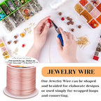 18 Gauge Jewelry Wire for Jewelry Making, Anezus Rose Gold Craft Wire Tarnish - Image 4