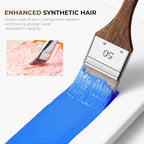 Fuumuui 25pcs Paint Brush Set, Professional 9 Shapes - Image 4