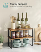 SONGMICS Cabinet Organizer Shelf, Kitchen Storage, Spice Rack, Expandable - Image 4