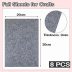 Luomorgo 8 Pcs Stiff Felt, 8 x 12 Inch, 2mm Thick, - Image 4